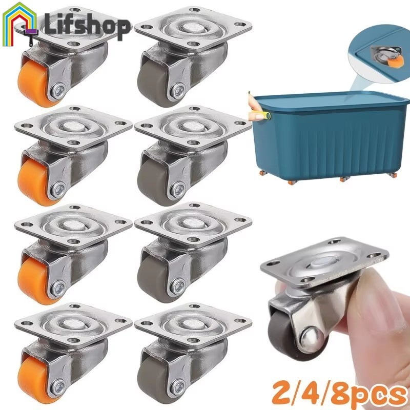 Self‑Adhesive 360° Swivel Mini Caster Wheels, Steel And Rubber Material, Multi‑Quantity Pack, Moving Roller For Storage Box, Laundry Basket, Printer And Home Gadgets