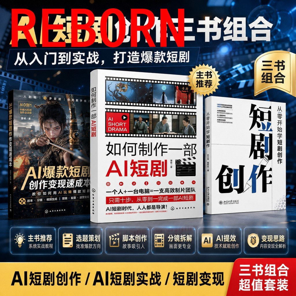 Rebirth 666 How to Make AI Short Drama Zero Basic Master AI Writing Screenwriting Mind Method AI Character and Construction Digital Actor Library AI Short Drama Creation Reveal Crash