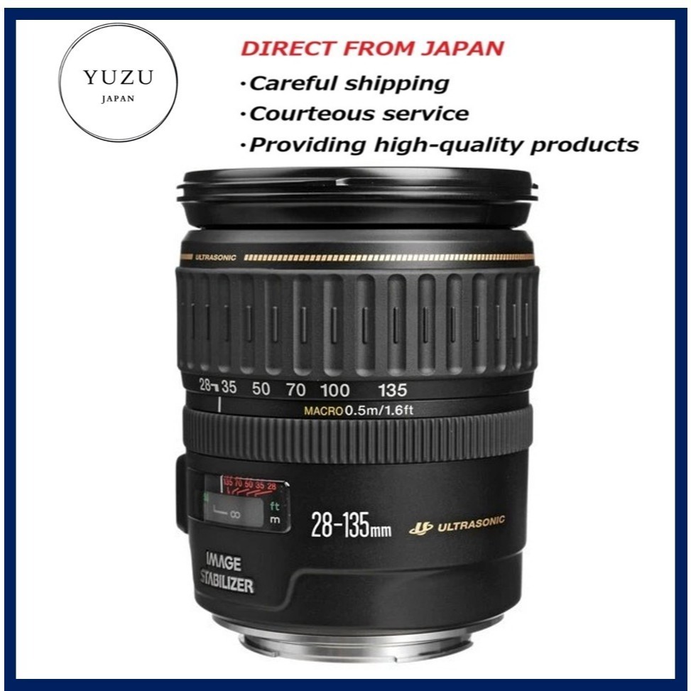 Pre-owned Product Canon EF 28-135mm f/3.5-5.6 IS USM Image Stabilizer Macro Zoom Lens for EOS DSLR Camera / Tested Clean Optics Smooth Focus / Vintage Photography Gear Top Condition Professional Quality SLR Zoom Lens from Japan