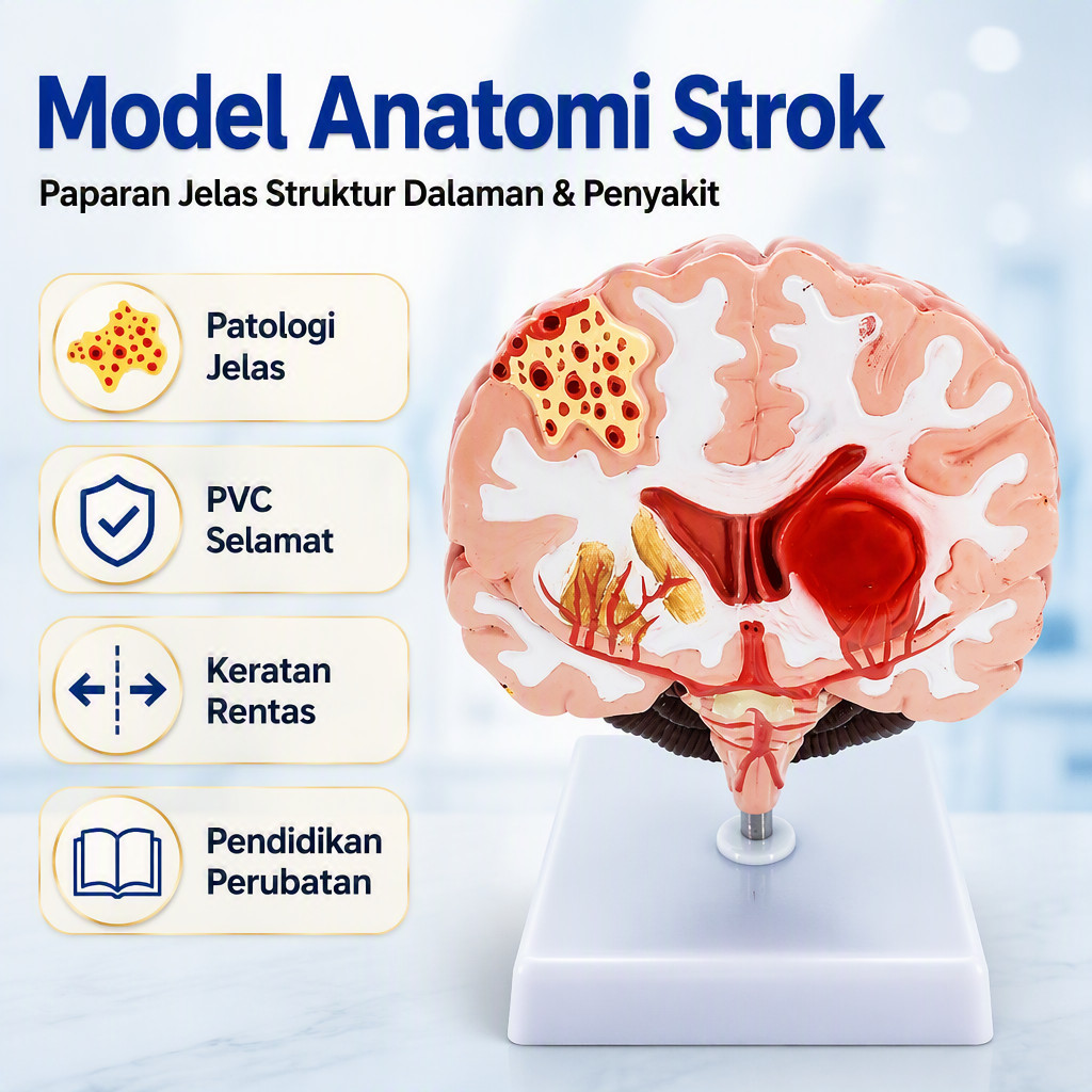 Model Anatomi Otak中风 Pemodelan Penyakit Otak Manusia Dengan Serangan Jantung Serebral Pendarahan Aneurisma Malformasi Arteriovenula Alat Demonstrasi Pengajaran Neurologi Perubatan PVC 17x14x18CM Warna Komputer Lukisan Tangan Rincian Terperinci