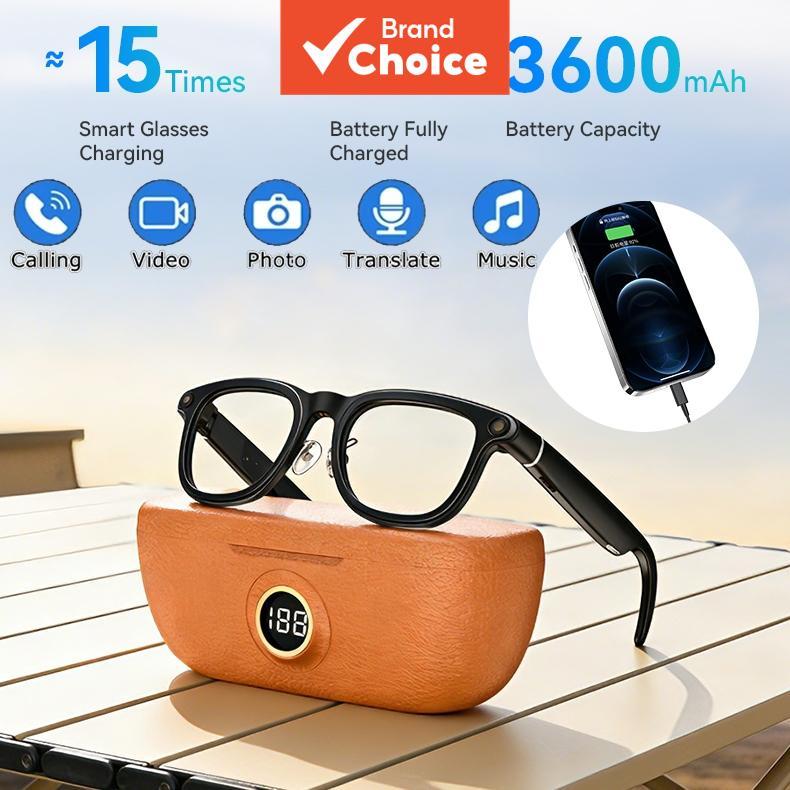 New X01 AI Smart Glasses with Digital Display, Charging Case, ChatGPT Translation, Voice Control, WiFi, Bluetooth, Object Recognition, Navigation, Recording, Photography, Intelligent Cermin Mata Pintar AI X01 Baharu dengan Skrin Digital, Bekas Pengecasan,