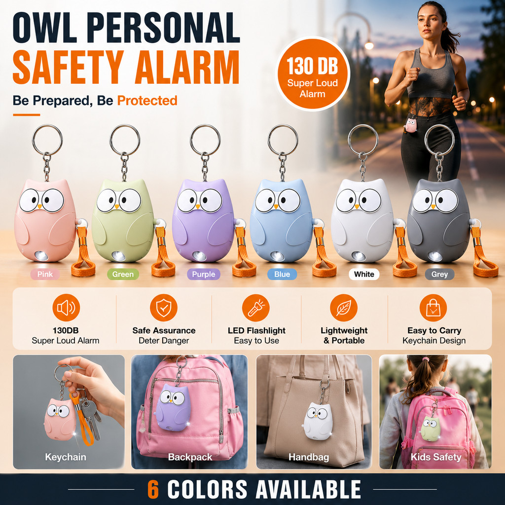 [ Gstore ] H5 Personal Alarm 130DB Safe Sound Anti-Wolf Artifact Children Student Emergency Self-Defense Keychain