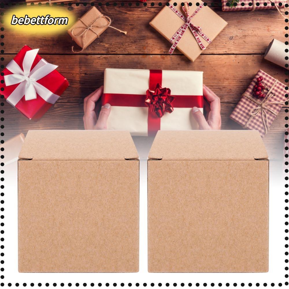 LIKE 50PCS Boxes, With Lids Push-Form Kraft Paper Box, Wrapping Supplies Brown Paper Paper Box Party Favors