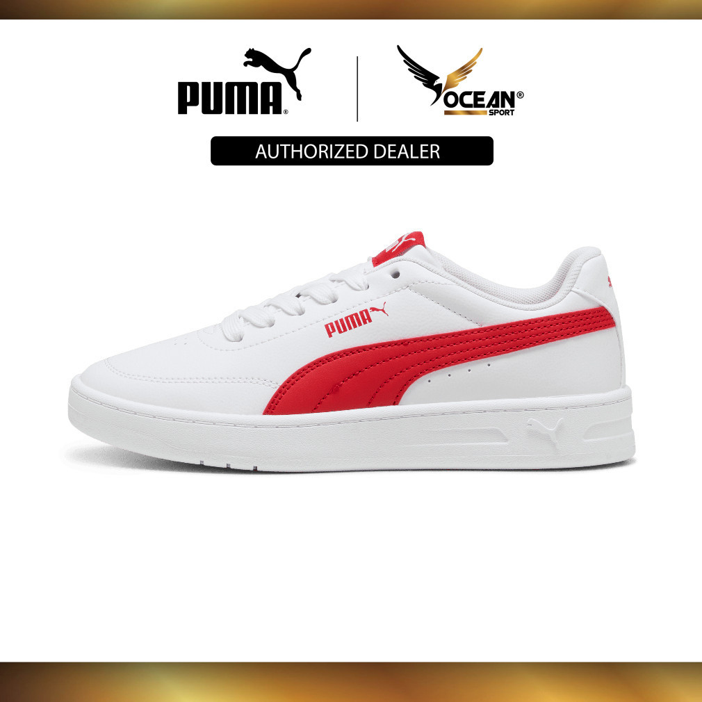 PUMA Court Classic Clean Jr (PUMA White-For All Time Red)   40375005