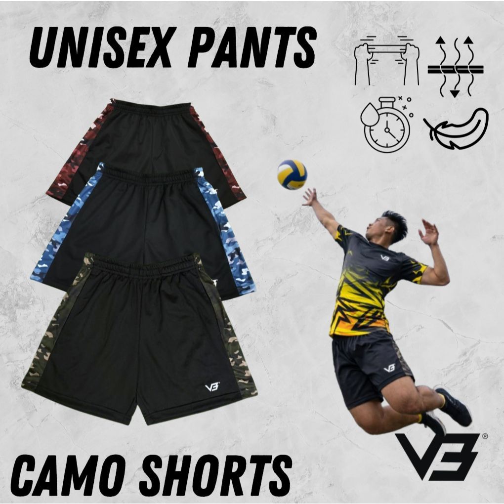 Shorts Seluar V3 Sports (Camo Series) Fast Dry Light Weight Two Pockets Unisex Shorts ready Ship Malaysia ship esok