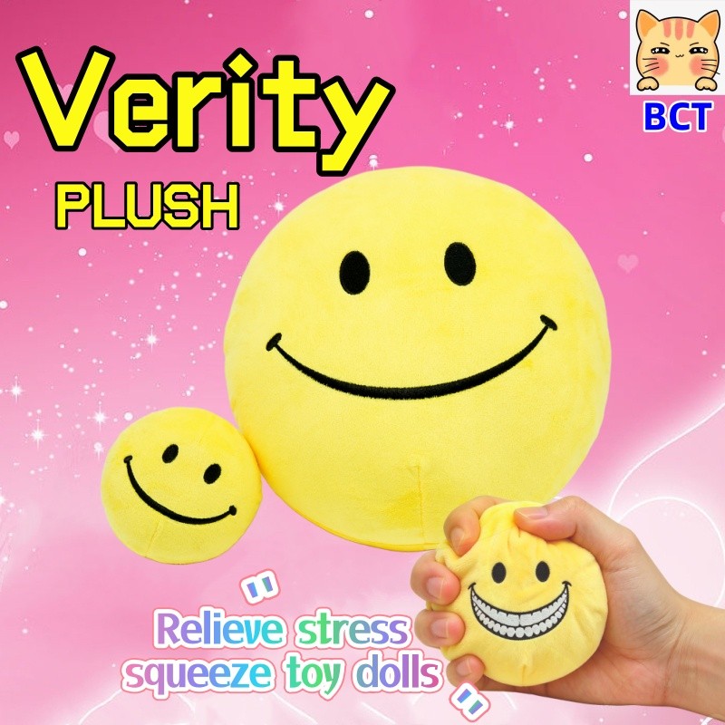 BCT✨25cm ARG Verity Plushie Pillow Dolls 10cm Squishy Toy Squeeze Verity Smiling Face Plush Stuffed Dolls Fun Gifts for Friends-in Stock