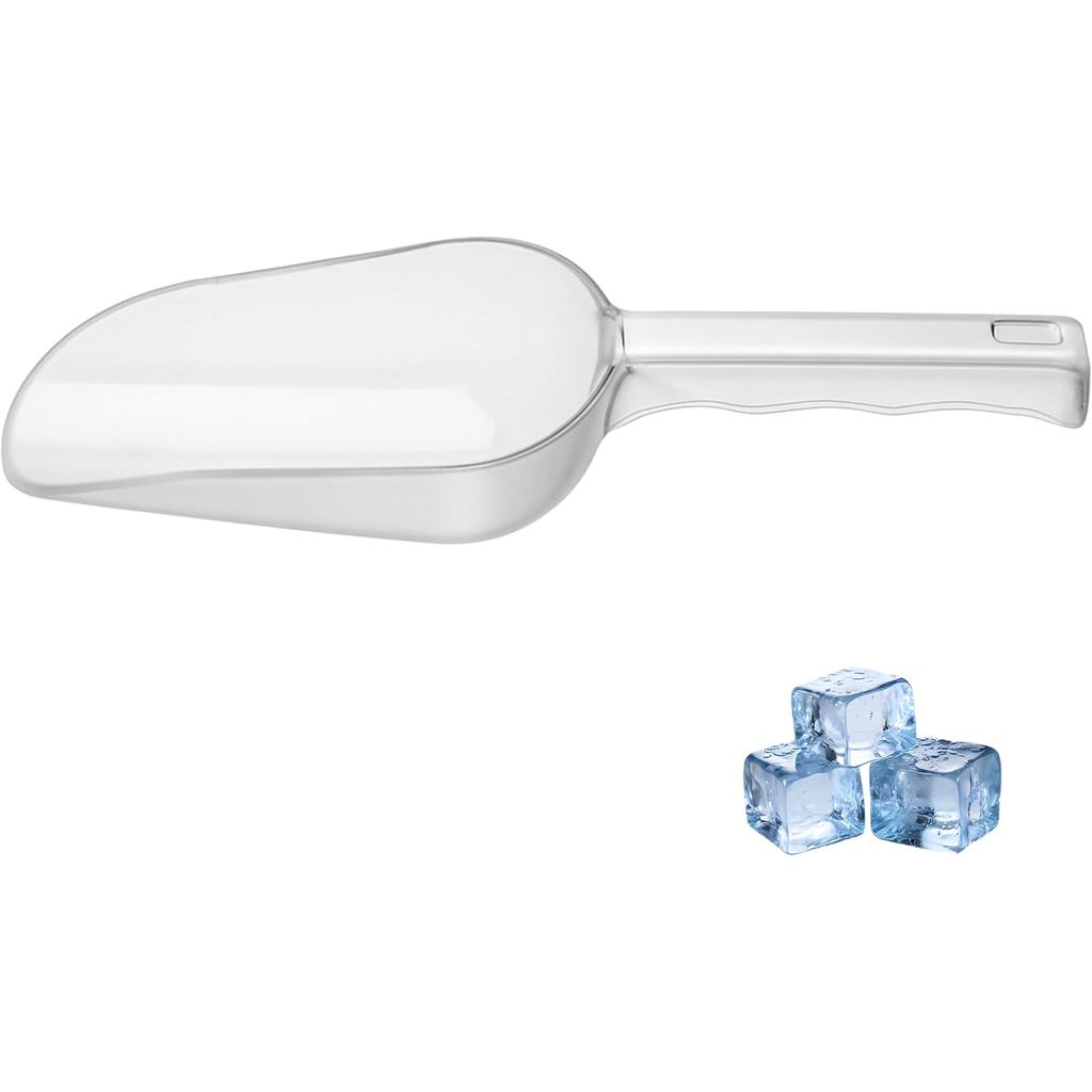 Pencedok ais plastik untuk peti sejuk - Pencedok ais 12oz bebas BPA, diperbuat daripada polikarbonat dengan pemegang ergonomik, sesuai untuk pembuat ais, kiub ais, baldi ais, biji kopi, popcorn, ais krim, pencuci pinggan.