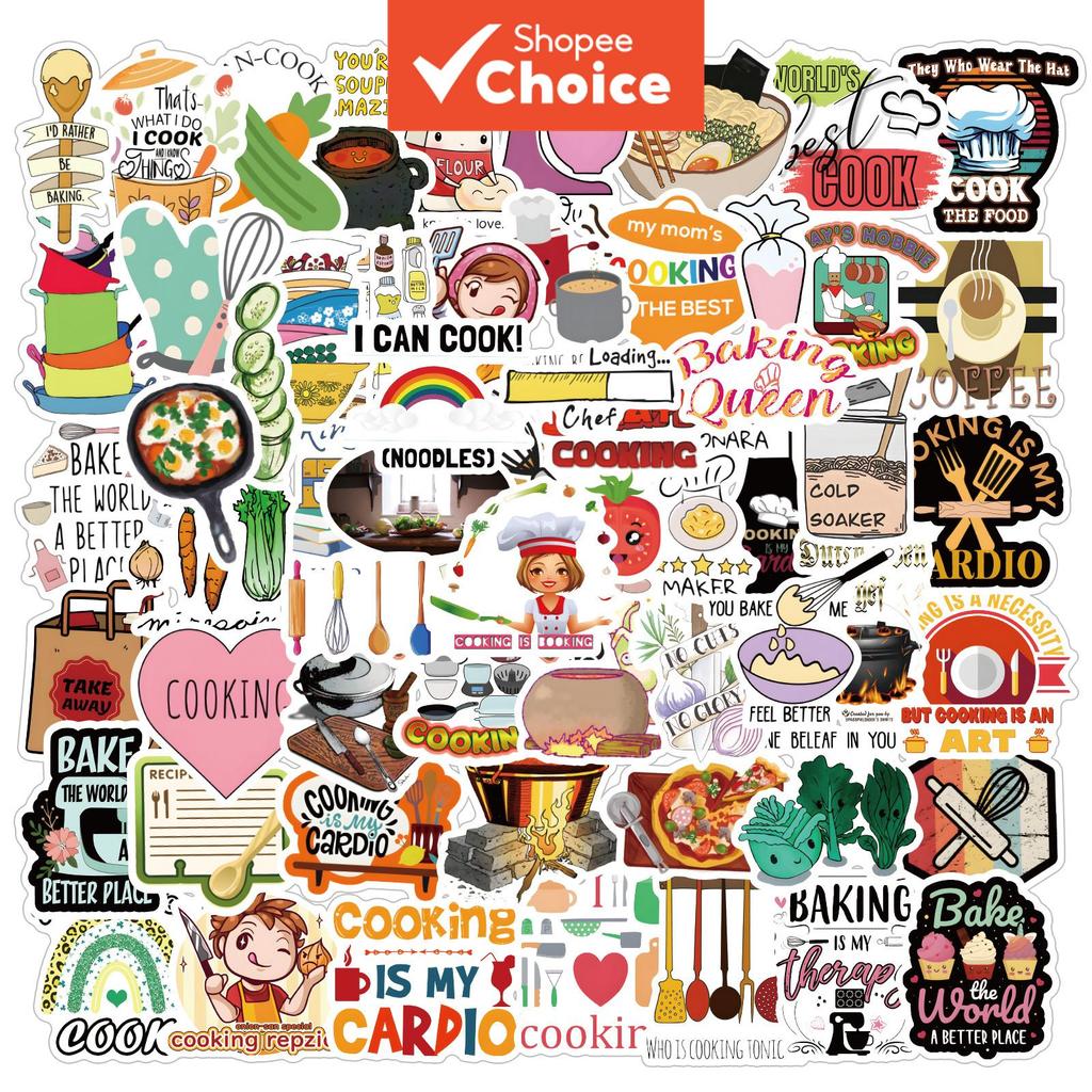 300pcs Cartoon Chef Stickers for Blue Wall, Motorcycle, Laptop, Skateboard, Scrapbook, Room Decor & Postcards 300 Keping Pelekat Kartun Chef untuk Dinding Biru, Motosikal, Komputer Riba, Papan Luncur, Buku Skrap, Hiasan Bilik & Poskad