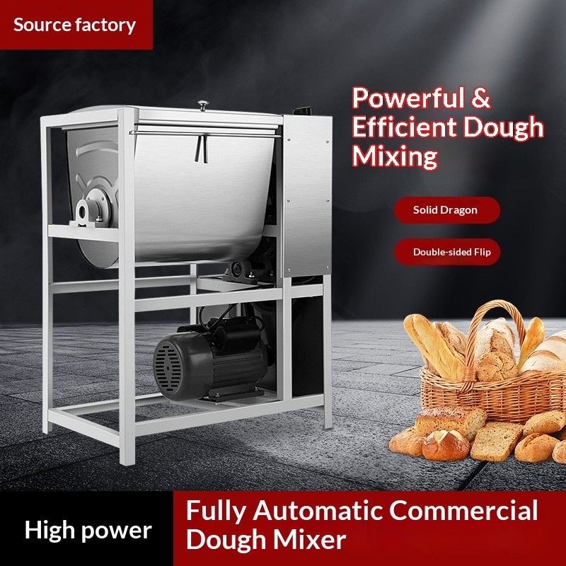 25kg Automatic Spiral Dough Mixer Heavy Duty Stainless Steel Large Capacity Kneading For Bakery Mesin Uli Doh 商用和面机