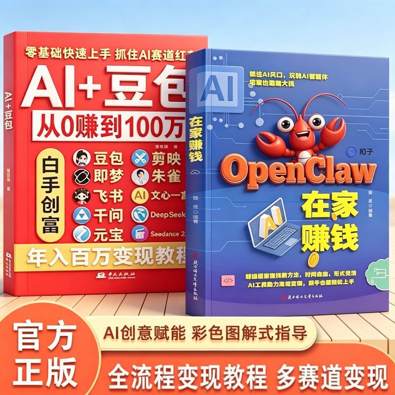 热卖中Al+豆包从0转到100万创业教程AI创富指南在家赚钱年入百万书籍 Hot-selling AI+ Doubao: From Zero to 1.0million - Entrepreneurship Tutorial, AI Wealth Creation Guide, Make Money at Home, Annual Income of 0k - Book