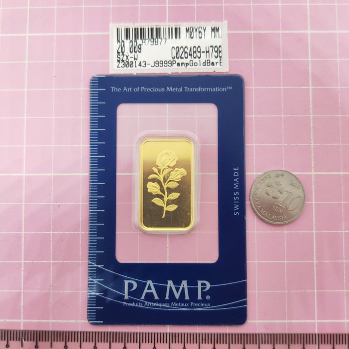 Murni Mewah Emas999.9, Gold Bar Pamp Gold Bar Bunga Rose G20 Gram&hellip;