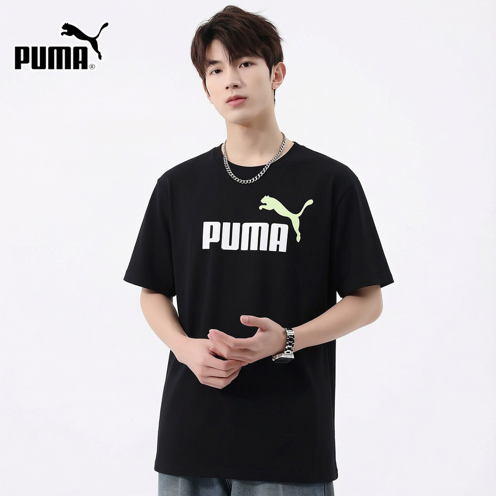 Inter 丨 Puma Puma Black T-Shirt Men 2026 Summer New Style Loose Breathable Casual Sports Short Sleeve Half Sleeve