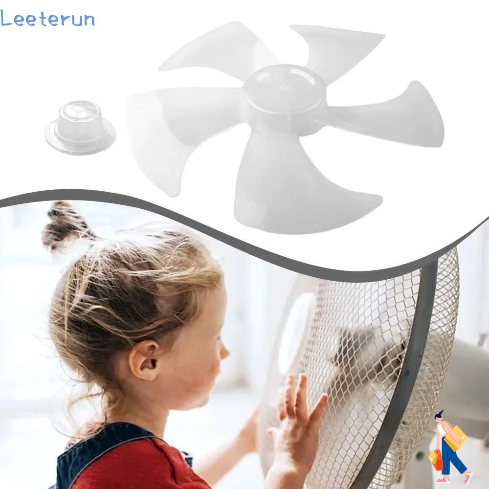LEETERUN Five Blades Fan, Slow Noise Plastic Fan Blade, Durable Big Wind Leaf Floor Fan for Pedestal Fan Table Fan Wall Fan