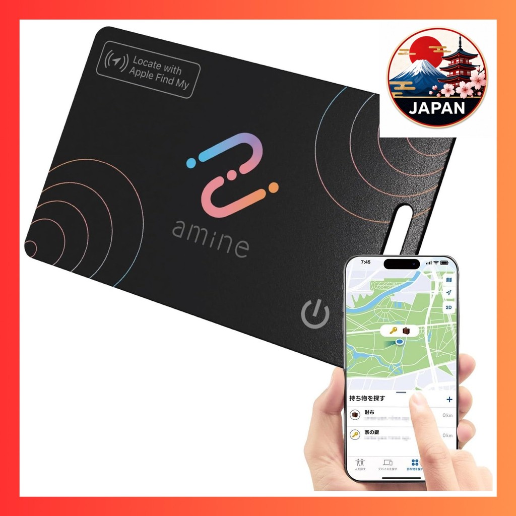 [Directly from Japan]Logitec Direct Smart Tag Card Loss Prevention, Compatible with iPhone Find My App, Amine Location Tracking, Waterproof LGT-LWNNCD1BKA【Prime Japan】