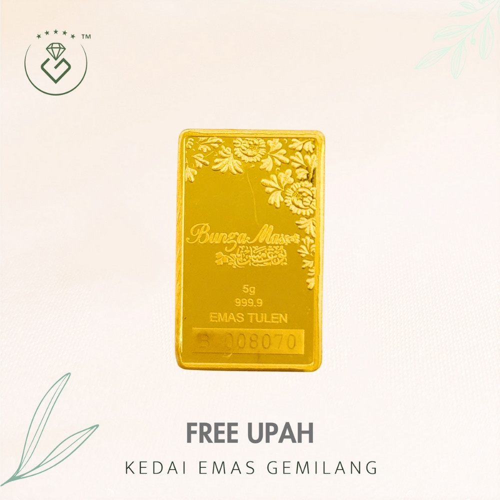 [Kedai Emas Gemilang] 8001272 Public Gold 5G (B008070) Gold Bar (2.3Cm) (5G)&hellip;