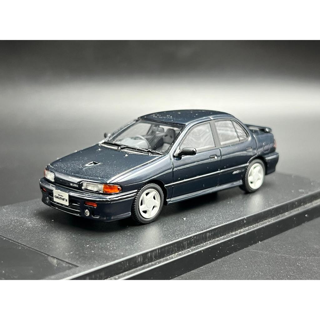 Hi-Story 1: 43 Isuzu Gemini Isuzu Gemini 1990 Resin Car Model Blue Gray