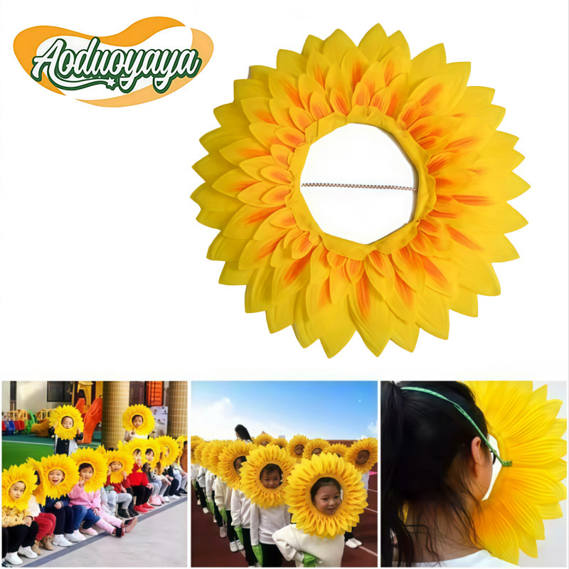Aoduoyaya Sunflower Headgear Funny Stage Performance Props Dance Party Festival Games Cosplay Hat