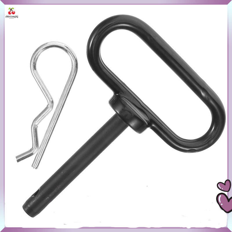 🔧 1Set Pin Hitch Logam Hitam Material Besi Aksesori Mesin Potong Rumput