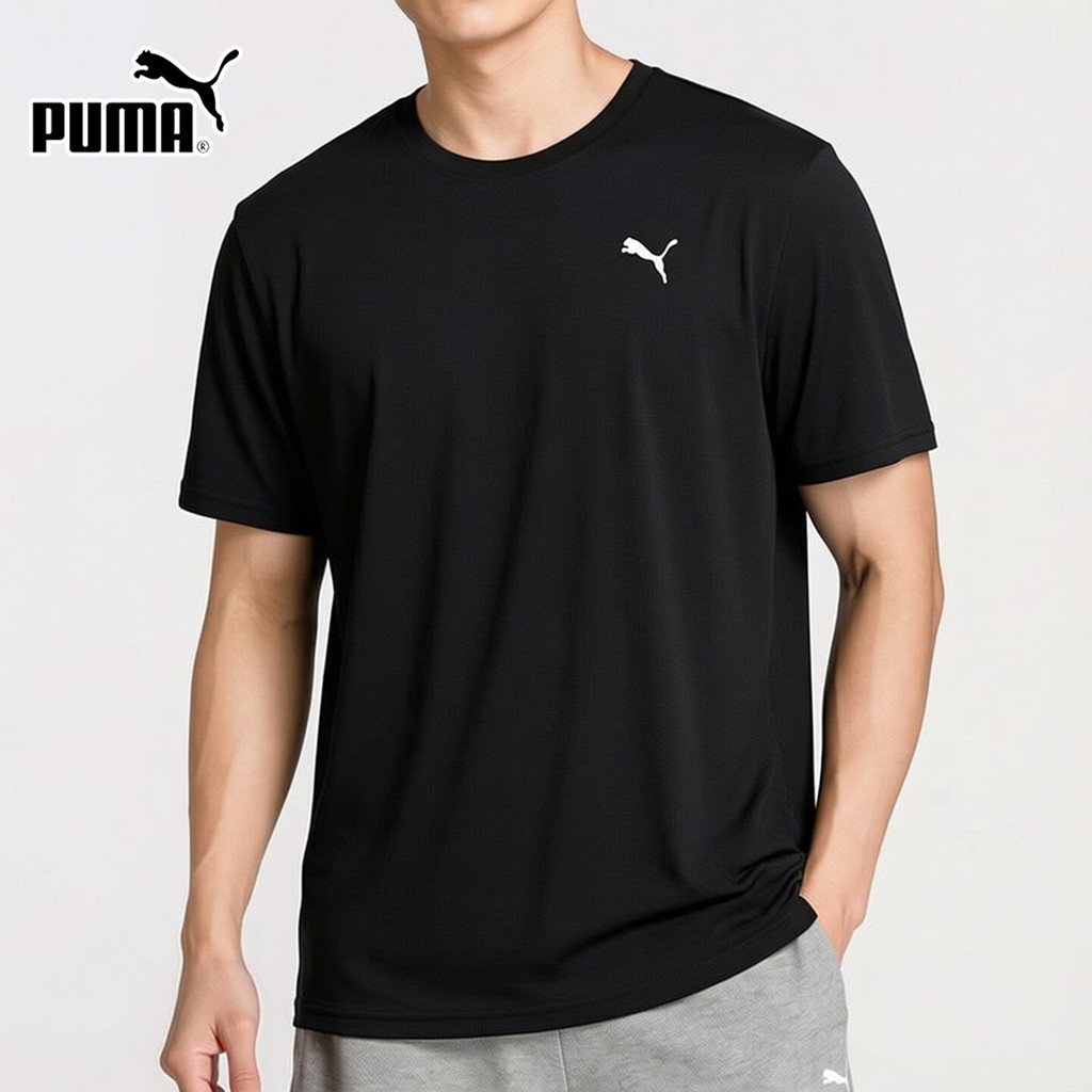 Inter 丨 PUMA PUMA Black Half-Sleeved T-Shirt Men's 2026 Summer New Style Sportswear Fitness Quick-Drying Short Sleeves