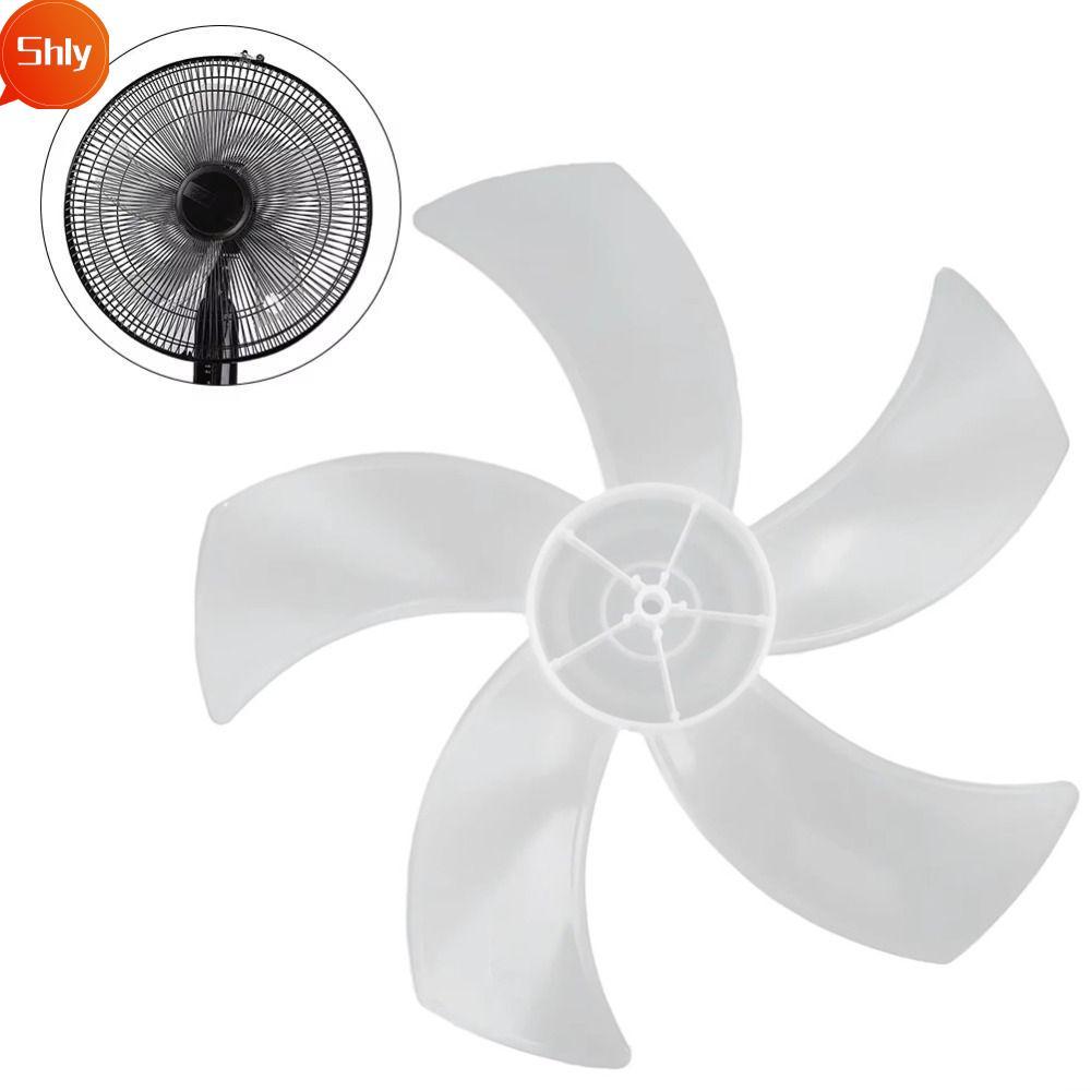 SHLY Fan Blade, Slow Noise Plastic Five Blades Fan, Durable Big Wind Fan Accessories for Pedestal Fan Table Fan Wall Fan