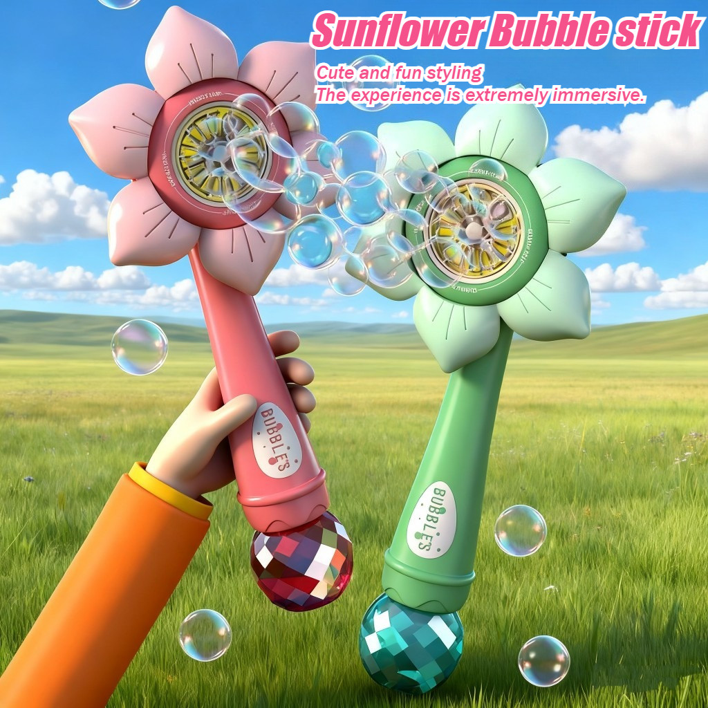 Sunflower Soap Bubble Gun Machine Blower Kids Toys Children Birthday Party Games Wedding Outdoor Toy for Girls Boys