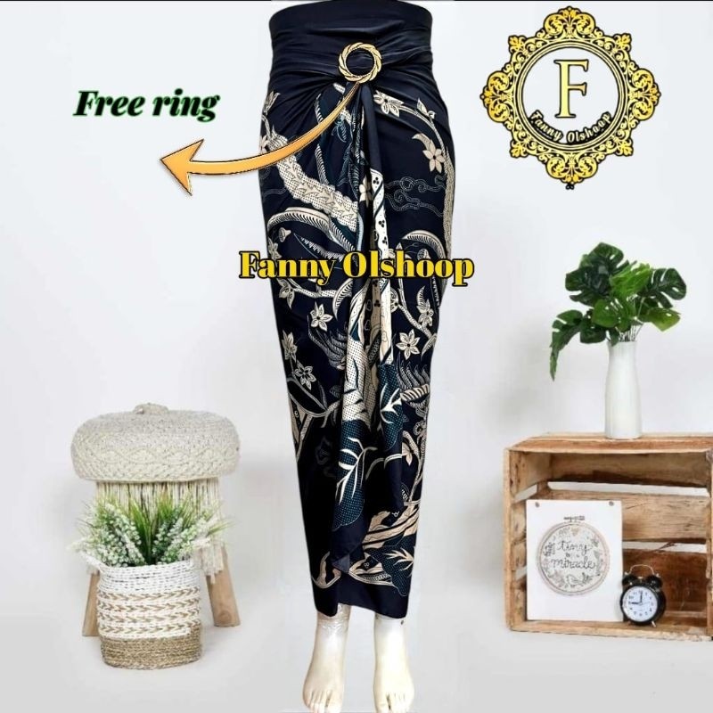 Must Versatile Kebaya bottom wrap skirt Contemporary batik drawstring modern saruni motif Premium - Image 2