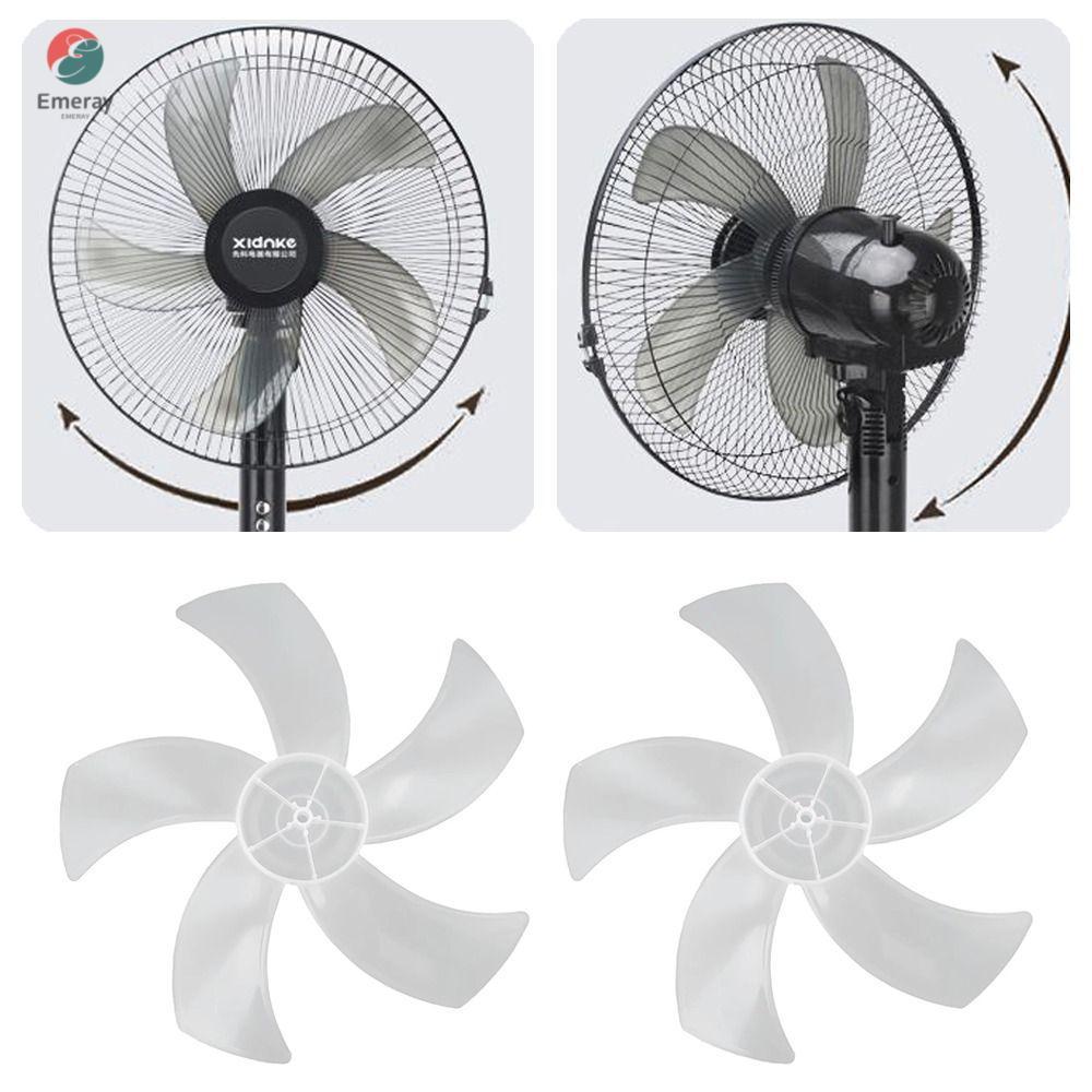 EMERAY Five Blades Fan, Big Wind Plastic Fan Blade, Durable Slow Noise Accessories for Pedestal Table Wall Fan