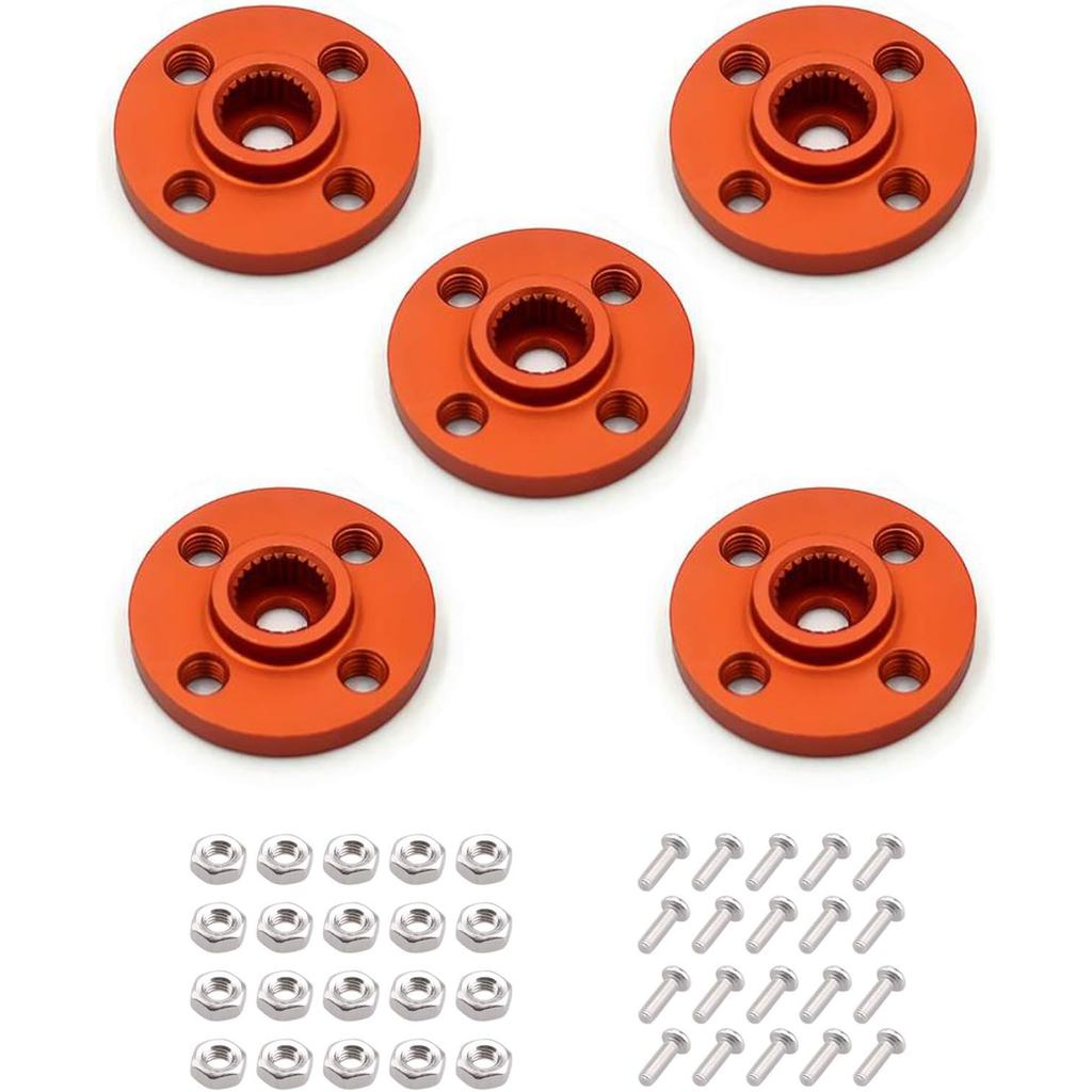 Lengan Servo Horn Logam Aluminium 25t untuk Helikopter Kereta Rc Bulat Mg945 Mg995 Mg996 Perak/Merah/Biru (Merah)
