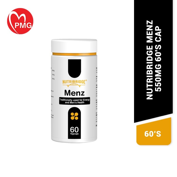 [EXP DATE: 12/2026] [NUTRIBRIDGE] Menz 550mg 60's Cap - Tongkat Ali, Ashwagandha, Energy & Men's Health Booster, 提高睾酮水平