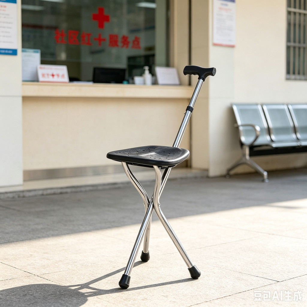 Walking Cane Stool Elderly Anti-slip Folding Walking Cane Chair * -- * - **** - * & - ** & **** & - * & -- &、walking aid、tongkat orang tua、tongkat lipat、tongkat 4 kaki、Foldable stick for elderly、 kaki 4、拐杖椅子