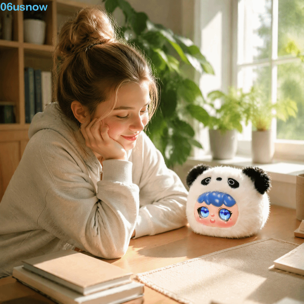 USNOW AI Plush Companion Pendant, Emotional Support Plush Interactive Talking AI Cat Keychain, Desk Buddy Soft Plush Cute Design AI Cat Plush Toy Birthday Present