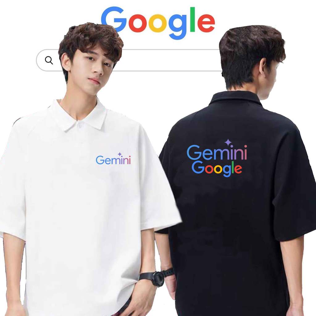 Google Gemini Rainbow Letter Polo Shirt Cotton 1 Unisex Lovers Style Daily Wear Fashion Casual S-3XL