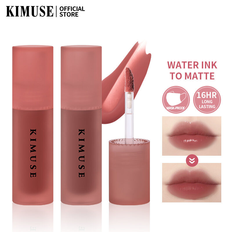 Kimuse Water Tint Lip Glaze 13 Colors Waterproof Long Lasting Matte Liquid Lip Gloss Lipstick Skin Care