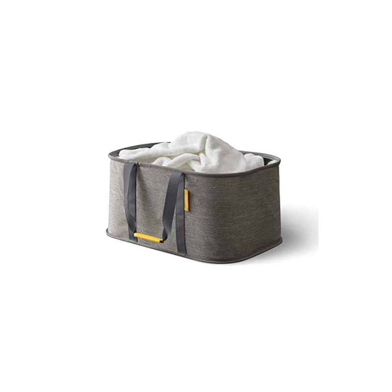 Joseph Joseph Laundry Basket Compact Space-Saving Laundry Bin Holdall Foldable Laundry Basket 35L Gray [Genuine Product] 50023