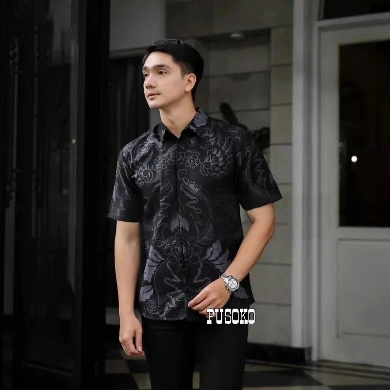 Have Purpose Risna Batik HRB093 Premium Short Men's Shirt ML XL XXL Quality Essential - Image 5