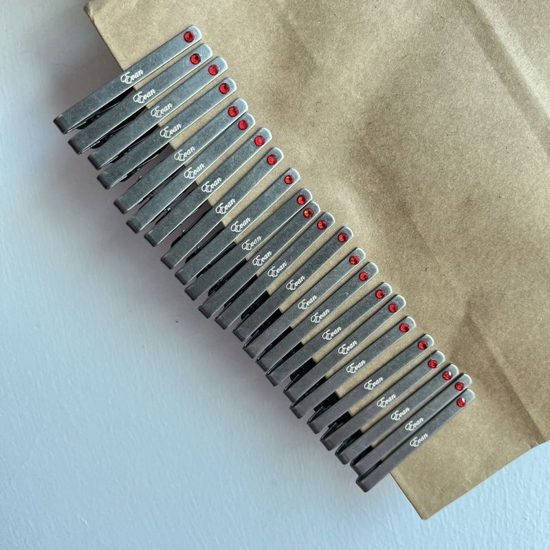 [Special Offer Free Shipping] Lavalier Tie Clip Formal Tie Clip Smoke Gray Tie Clip Lu Shen Merchandise Single Product Light and Night Love Ready Stock High-End Men's Business Clip