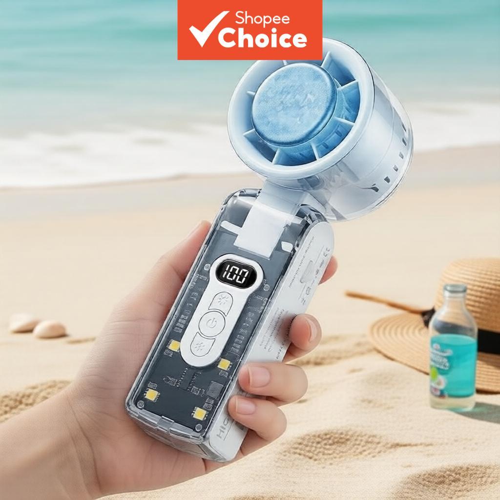  White Semiconductor Refrigeration High-speed Handheld Electric Fan 3600mAh USB Portable Rechargeable Outdoor Small Fan  Semikonduktor Penyejukan Putih Kipas Elektrik Tangan Berkelajuan Tinggi 3600mAh USB Mudah Alih Boleh Cas Semula Luar Kecil