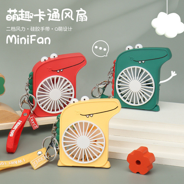 | 【kipas turbo mini】 | kipas mini bateri tahan lama 制冷小风扇 ✿Cute Crocodile Mini Fan Children Student Dormitory Desktop Portable Portable Handheld USB Charging Handheld Fan♭