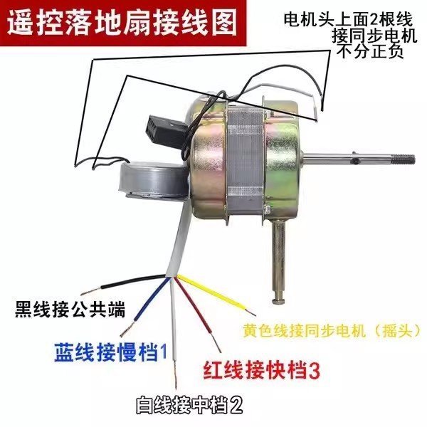 Universal Electric Fan Motor Table Fan Floor Fan Fan Household Electric Fan Accessories Shaking Head Motor Head J2KL