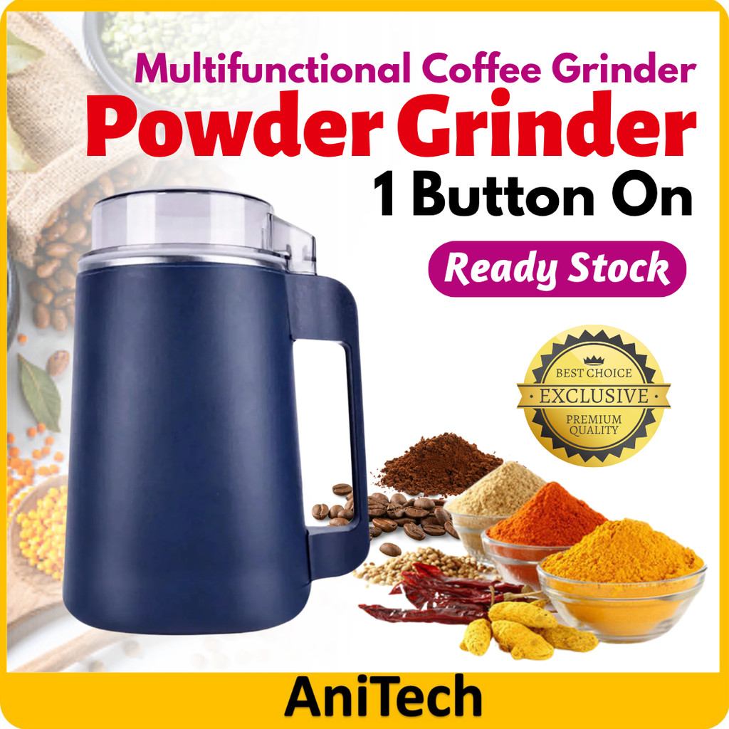 Mini Stainless Steel Blender Mill Grinder SuperFine Powder Machine for Coffee Bean, Nuts, Spices/Mesin Pengisar Serbuk