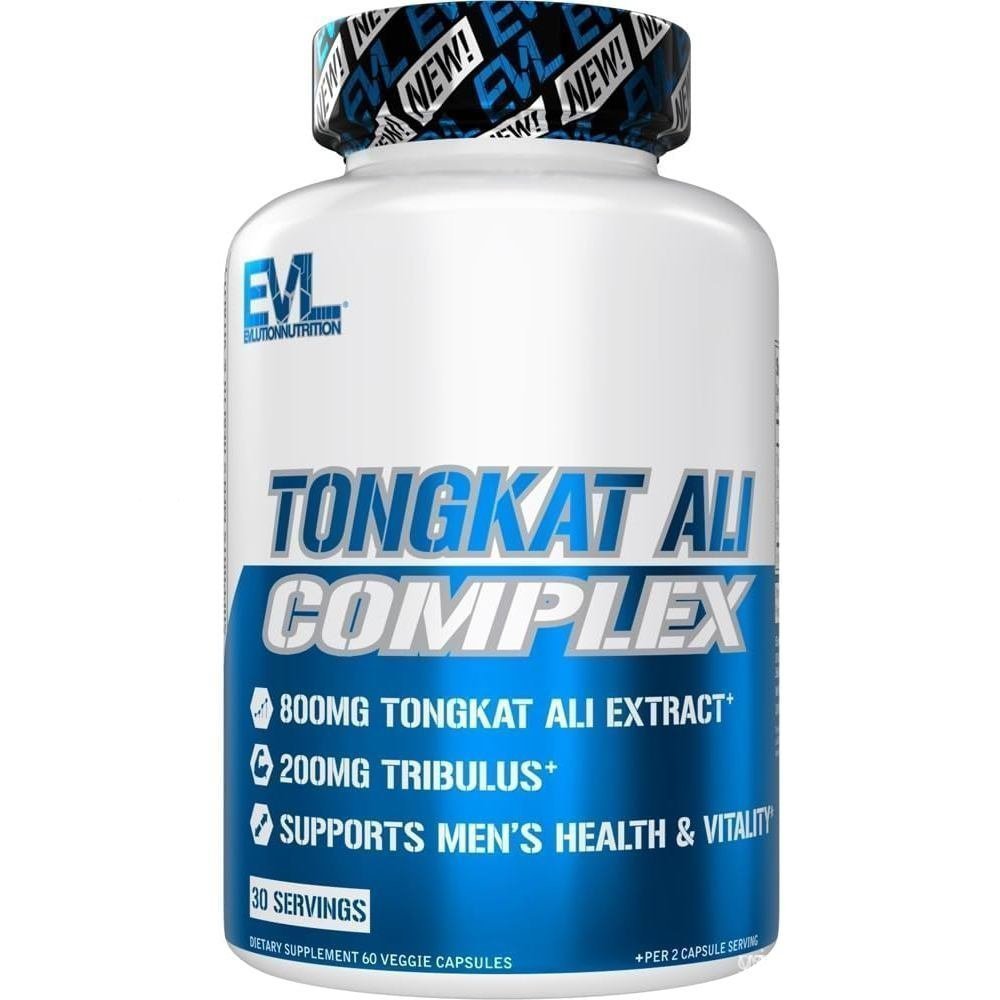 Evlution Nutrition Tongkat Ali - Men’s Health + Vitality Supplement - 800mg Tongkat Ali + 200mg Tribulus - Performance Support - Vegan + Gluten Free Capsules - 30 Servings