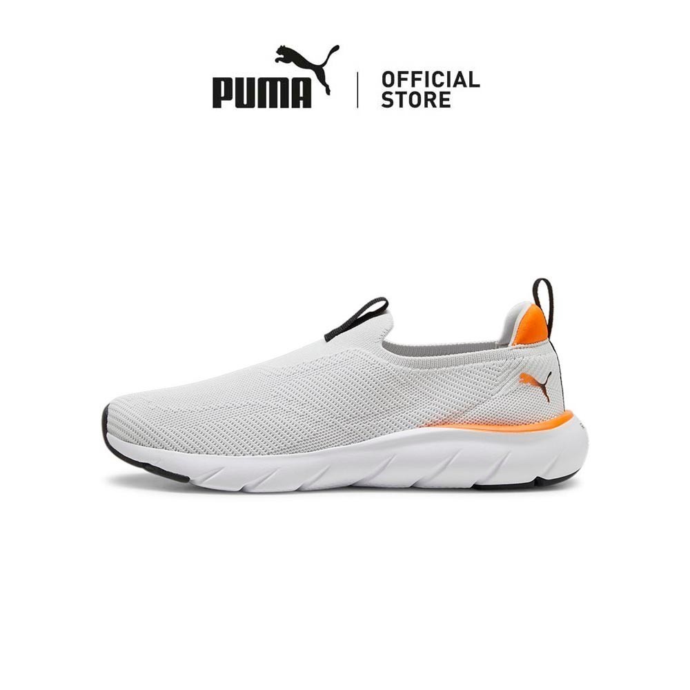 PUMA Unisex SOFTRIDE Flex Knit Slip-On Running Shoes (Gray)