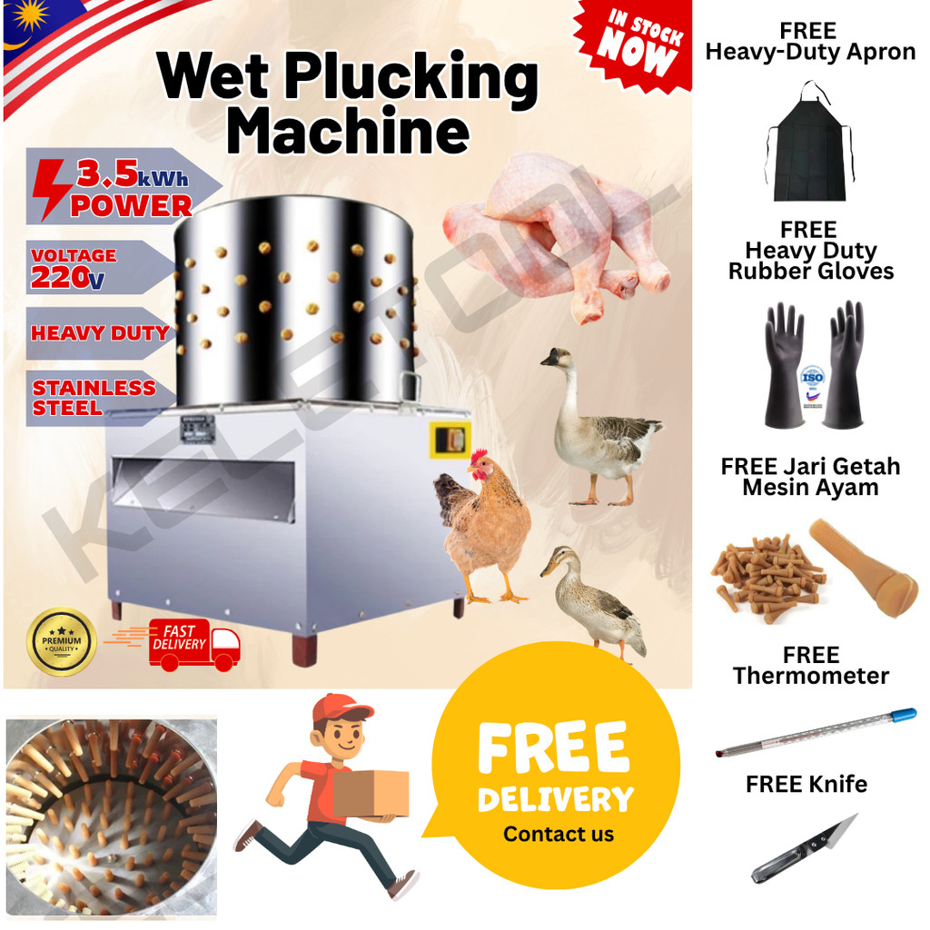 Poultry Feather Removing Machine Heavy Duty Stainless Steel Plucking Machine MESIN BUANG BULU AYAM Chicken plucker