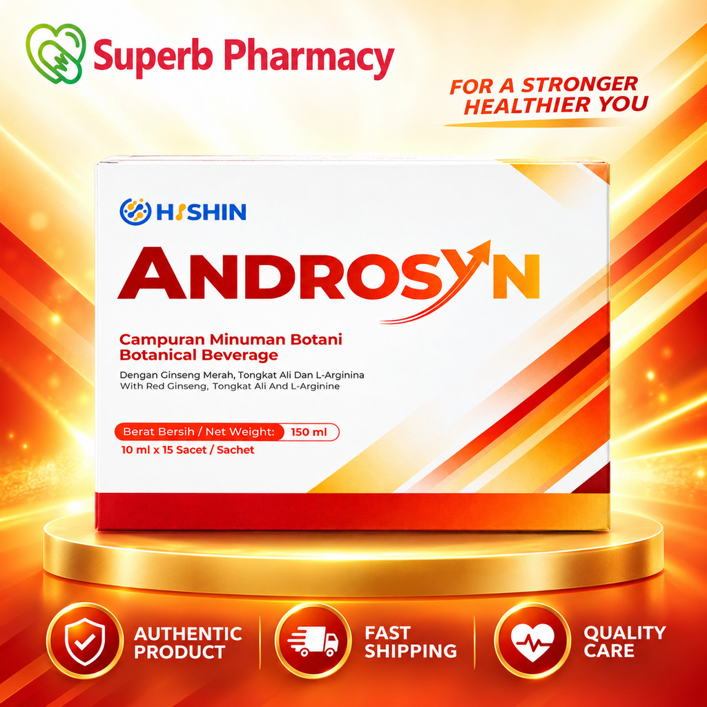 [buy 3 get 1 free] Hishin Androsyn | Red Ginseng Tongkat Ali L-Arginine Botanical Drink for Active Men | 10ml × 15 Sachets