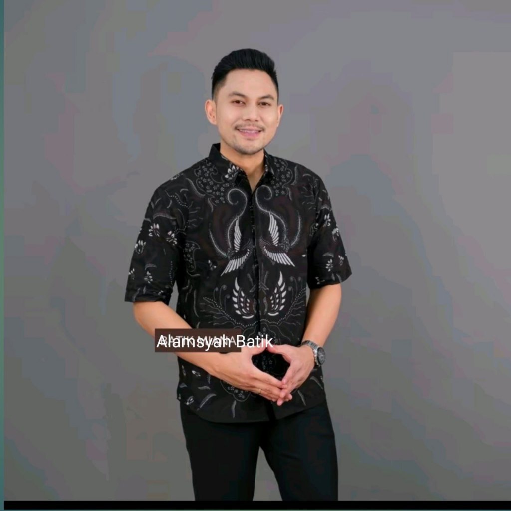 Reliable Must KEMEJA MEN'S BATIK SHIRT LUXURY HEM SHORT SLEEVES