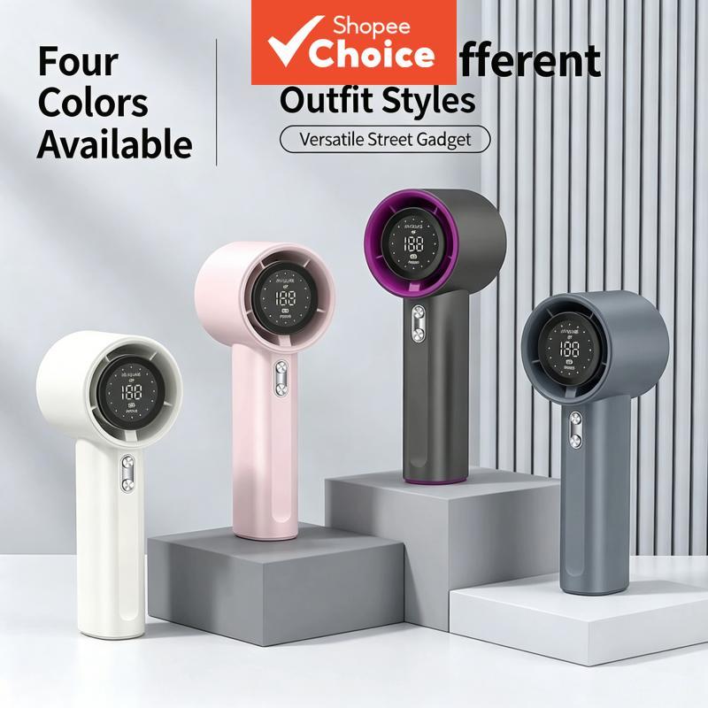 Turbo fan portable handheld fan phone cooler 100 speed digital display USB rechargeable outdoor mini Kipas turbo mudah alih genggam penyejuk telefon 100 tahap paparan digital boleh cas semula USB mini luar