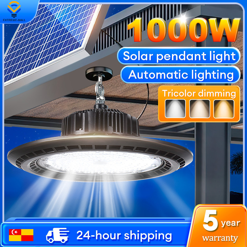 Solar Light Outdoor Pendant light Industrial Chandelier High 1000W LED Lampu Solar Outdoor Lighting Indoor Solar Lamp