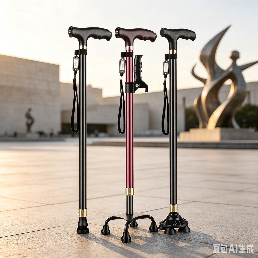 Elderly Crutches Shock-resistant Crutches Big Four-legged Cane、-&---&*-、walking aid、walking cane、tongkat orang tua、tongkat lipat、 4 kaki、Foldable walking stick for elderly、tongkat kaki 4、拐杖椅子