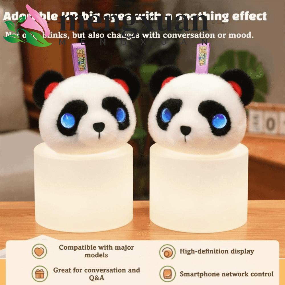 MENGXUAN AI Cat Keychain, 66 Languages Interactive Cute Design AI Plush Companion Pendant, Interactive Talking Emotional Support Plush Desk Buddy AI Cat Plush Toy