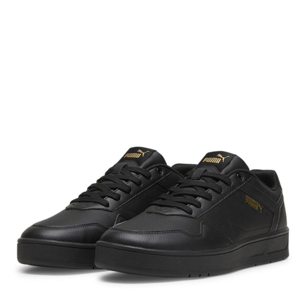 Puma Mens Court Classic Vulcanised Mens Sneakers ( Black/ Gold) - Sports Direct